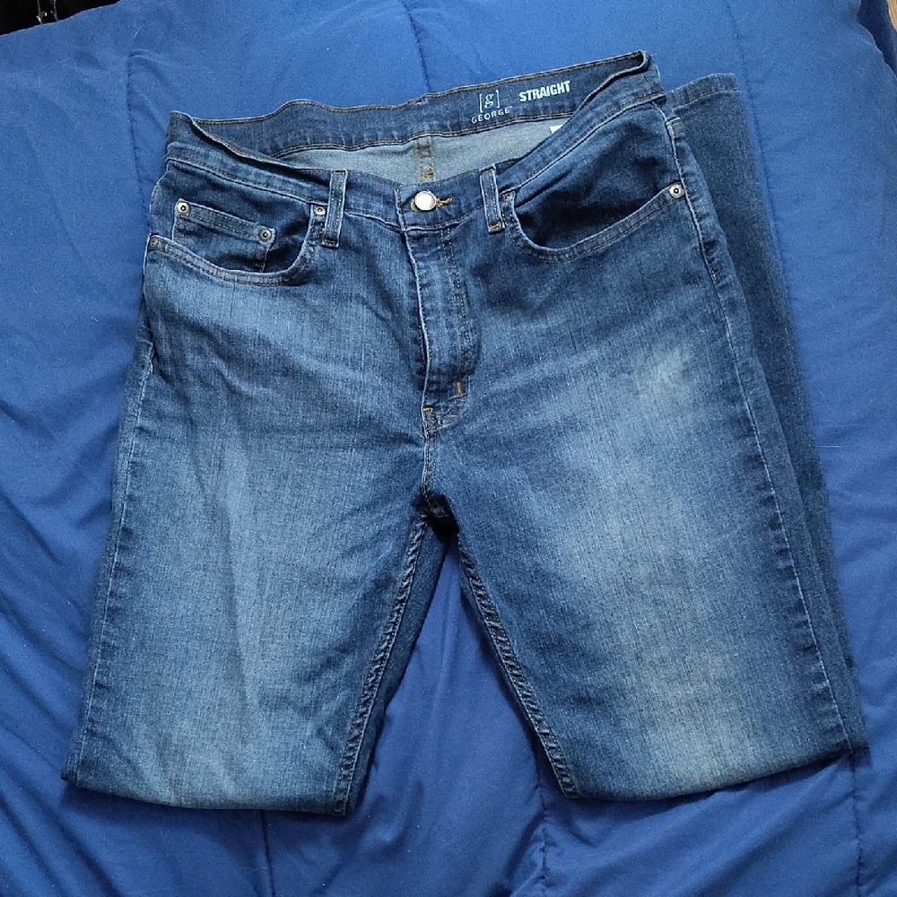 George Men's Straight Jeans - Blue